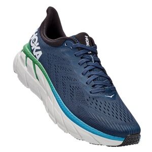 Hoka Clifton 7 Road Running Shoes in Navy and White Mens Size 10.5